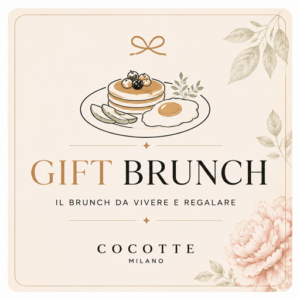 Voucher regalo per un brunch per due persone da Cocotte Milano, ideale come regalo per compleanni, anniversari e occasioni speciali.
